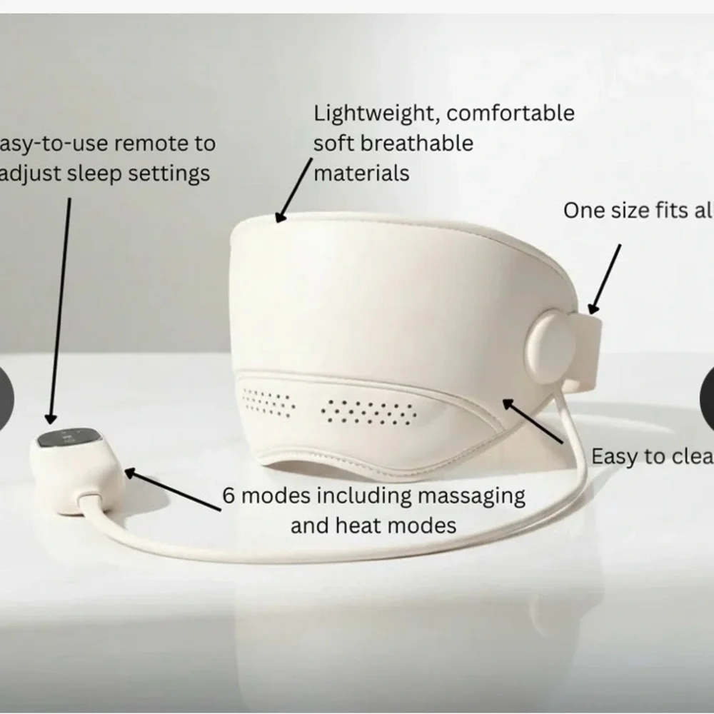 Comfortable Cream VR Sleep Headset with Remote